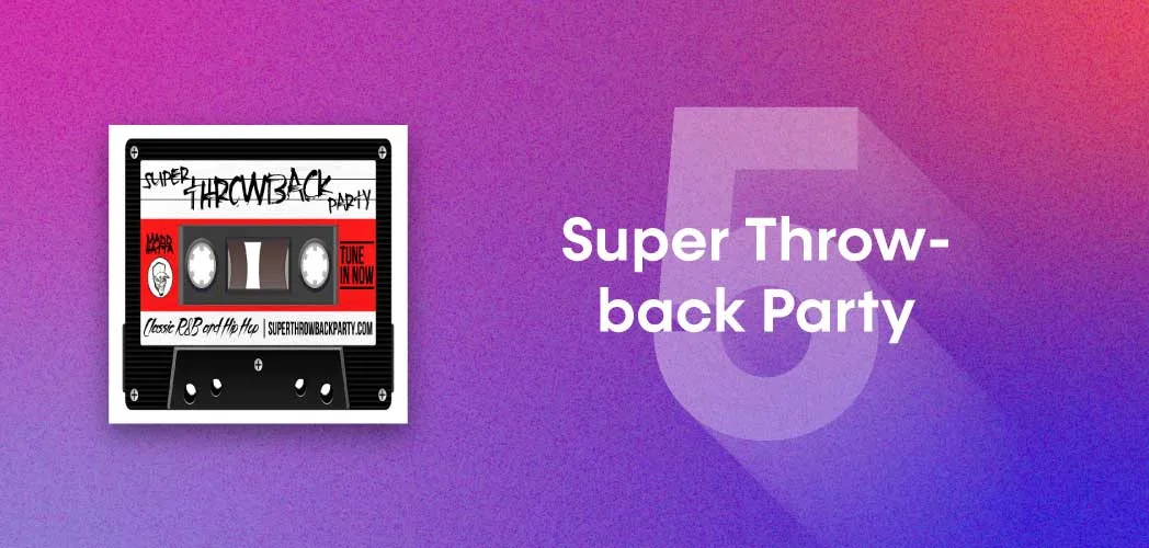 An image depicting the artwork for Super Throwback Party radio station