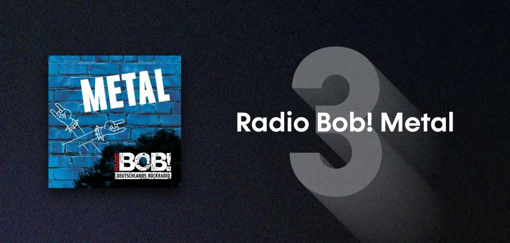An image depicting the artwork for Radio Bob! Metal radio station